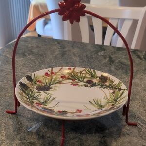Hallmark Plate with Red Stand